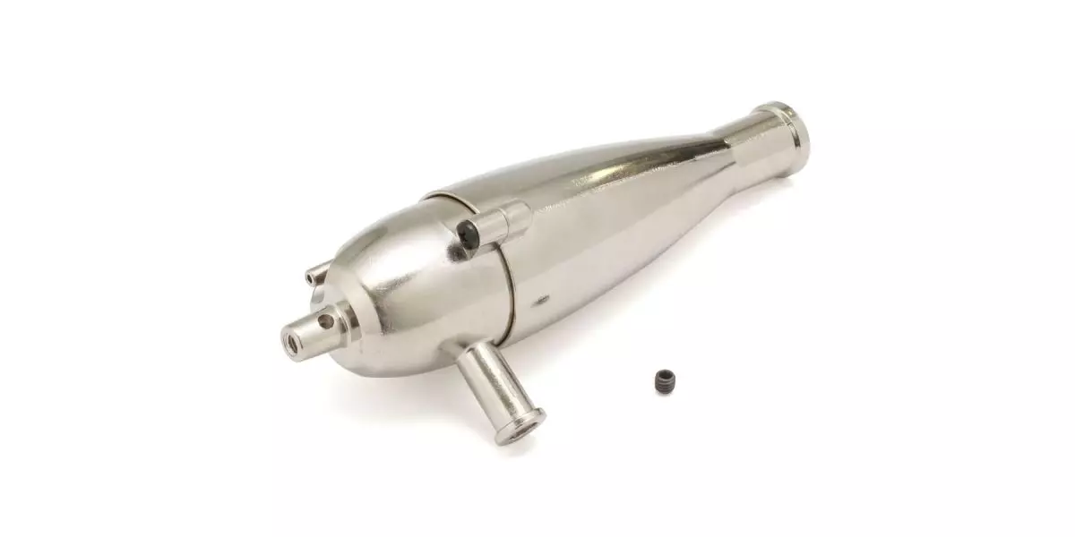 Kyosho 92971SM Silent Streak Tuned Muffler (Silver Plated)