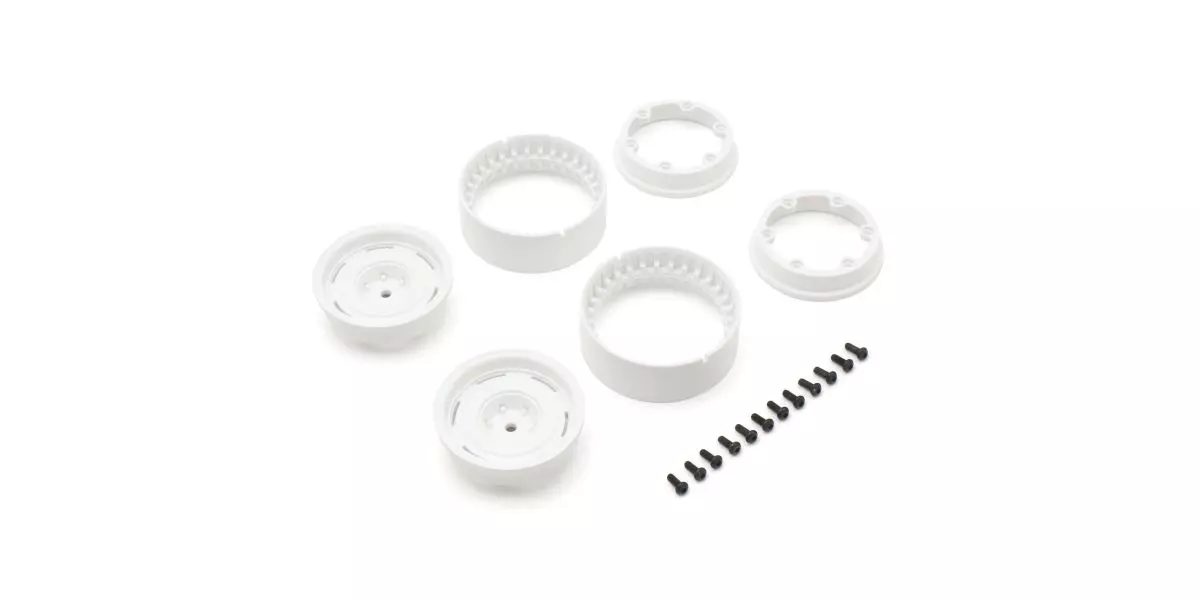 Kyosho CLH001WH Beadlock Wheel 1.9 inch Dish White (KC10/2 included)