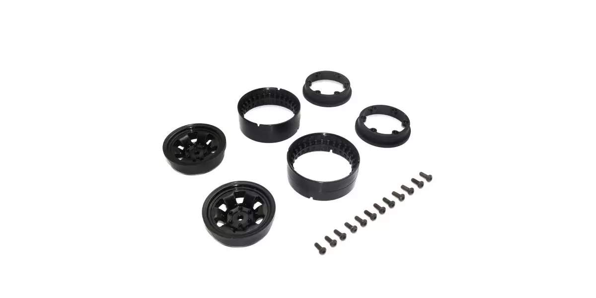 Kyosho CLH002BK Beadlock Wheel 1.9 inch Spoke Black (KC10/2 included)