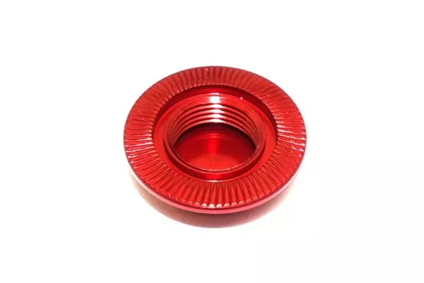 Kyosho IFW649R Wheel Nuts (Red/4 pieces/Flange Cap/Serration) - Image 2