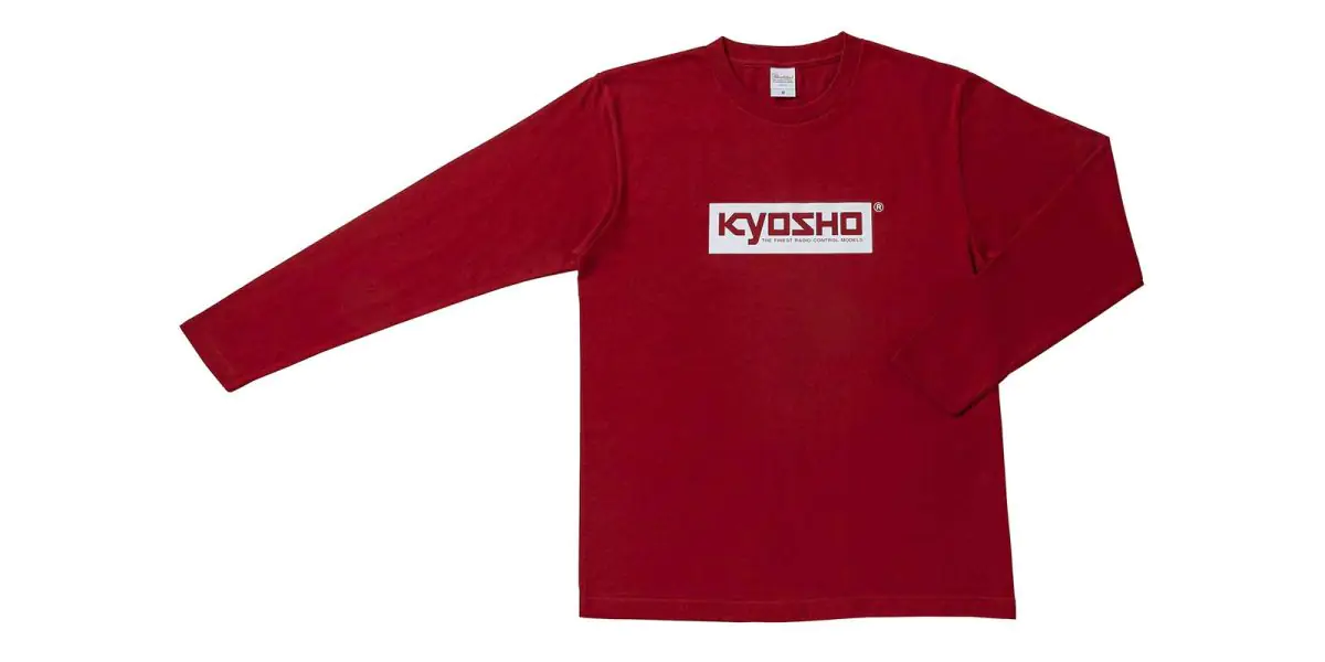 Kyosho KOS-LTS01BG-M KYOSHO Box Logo Long T-Shirt (Burgundy/M)