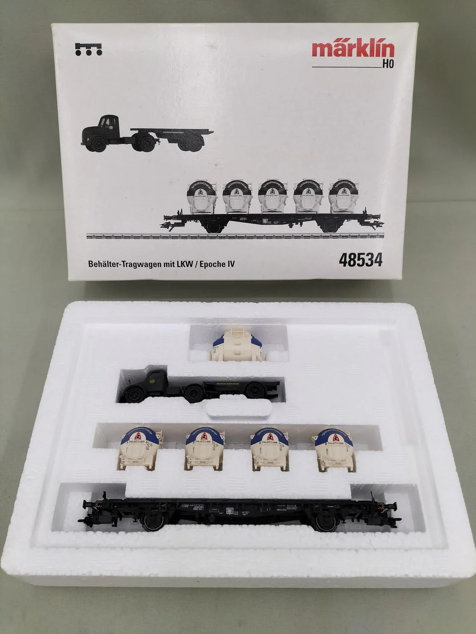 MARKLIN Container Wagon with Truck 48534