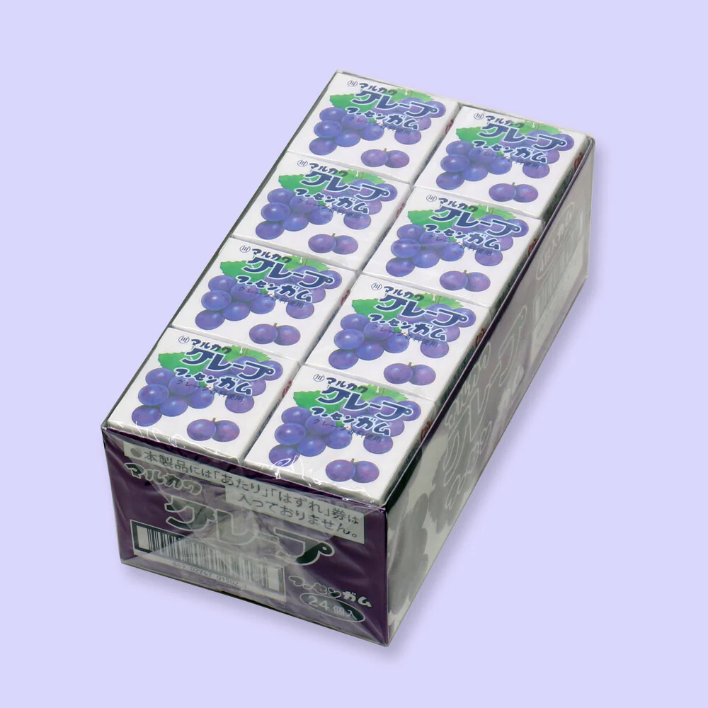 Marukawa Fusen Gum - Grape, 1 box (24 packs) - Image 2