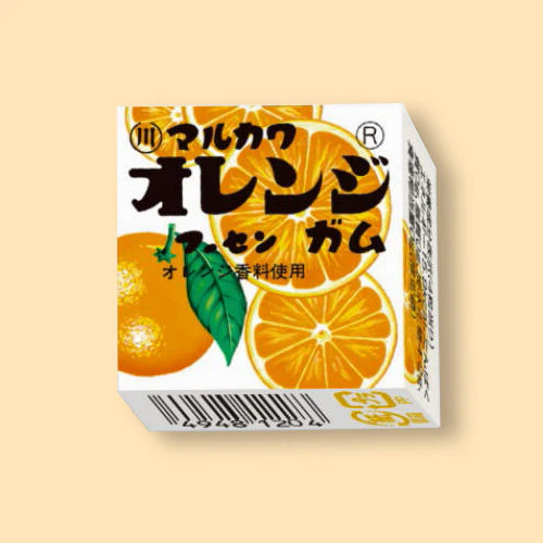 Marukawa Fusen Gum - Orange, 1 box (24 packs)