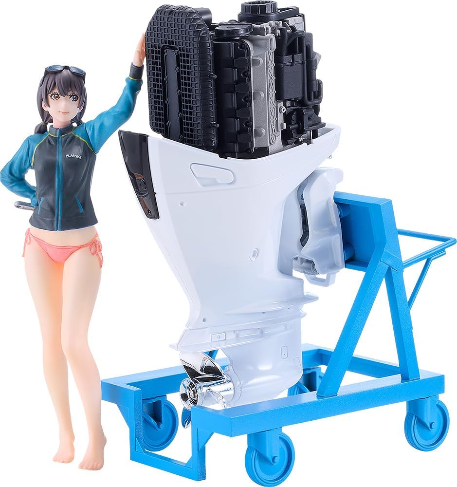 Max Factory 1/20 PLAMAX MF-97 minimum factory Minori with Honda BF350 Grand Prix White outboard motor