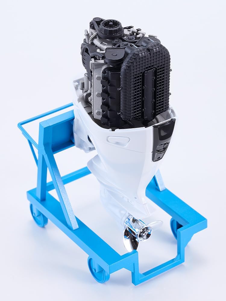 Max Factory 1/20 PLAMAX MF-97 minimum factory Minori with Honda BF350 Grand Prix White outboard motor - Image 5
