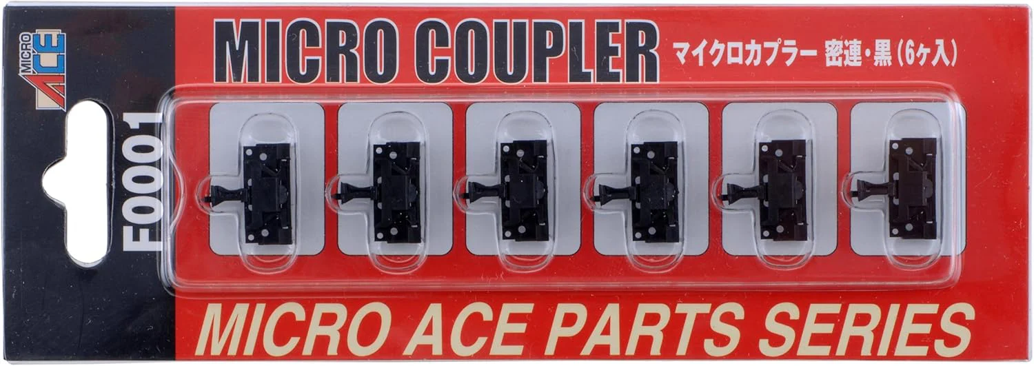 MicroAce F0001 Micro Coupler, Close Connection, Black, 6 pieces - Image 2