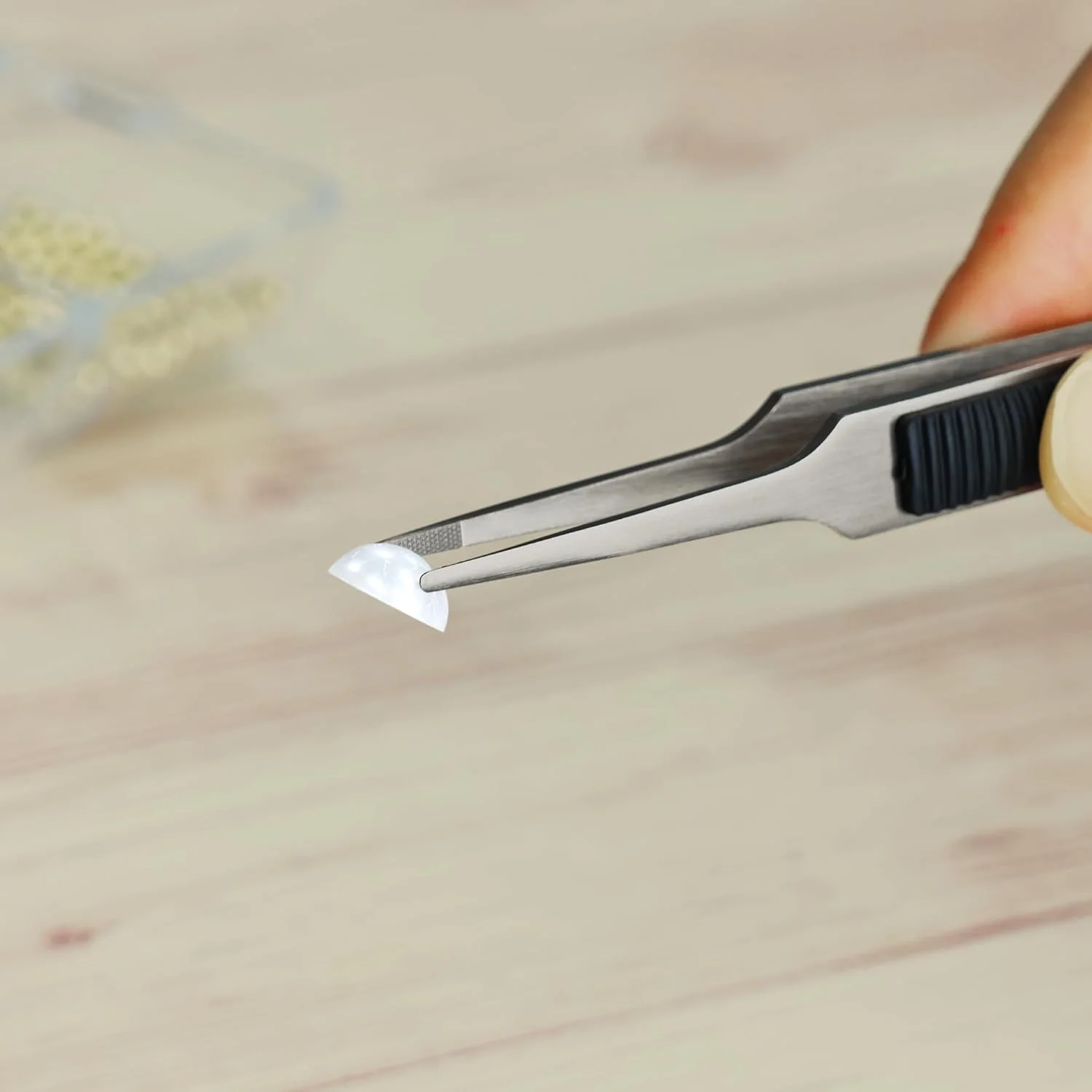 Mineshima 211-H Non-Slipping Stainless Steel Tweezers with Round Tip (120 mm) - Image 6