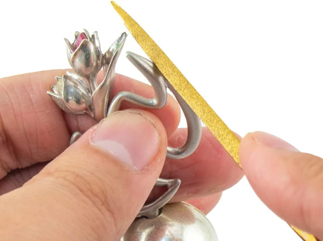 Mineshima I-200D Titanium Coated Diamond File #200 Triangular - Image 5