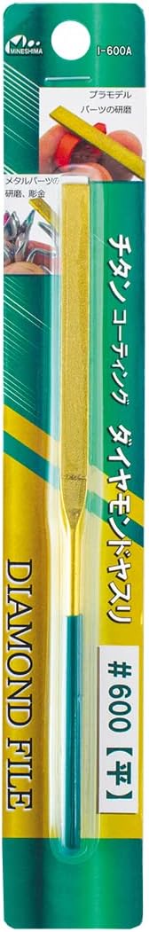 Mineshima I-600A Titanium Coated Diamond File #600 Flat - Image 2