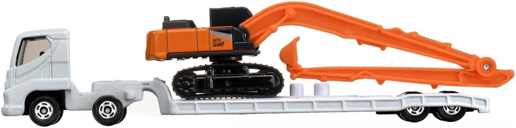 Tomica No. 143 Hydraulic excavator and heavy equipment transport vehicle - Image 4