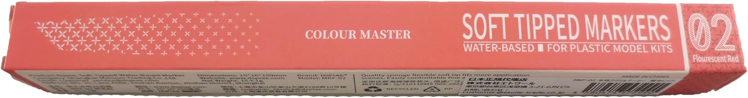 Plamokojo MKF-02 Water-Based Acrylic Marker, Fluorescent Red - Image 2