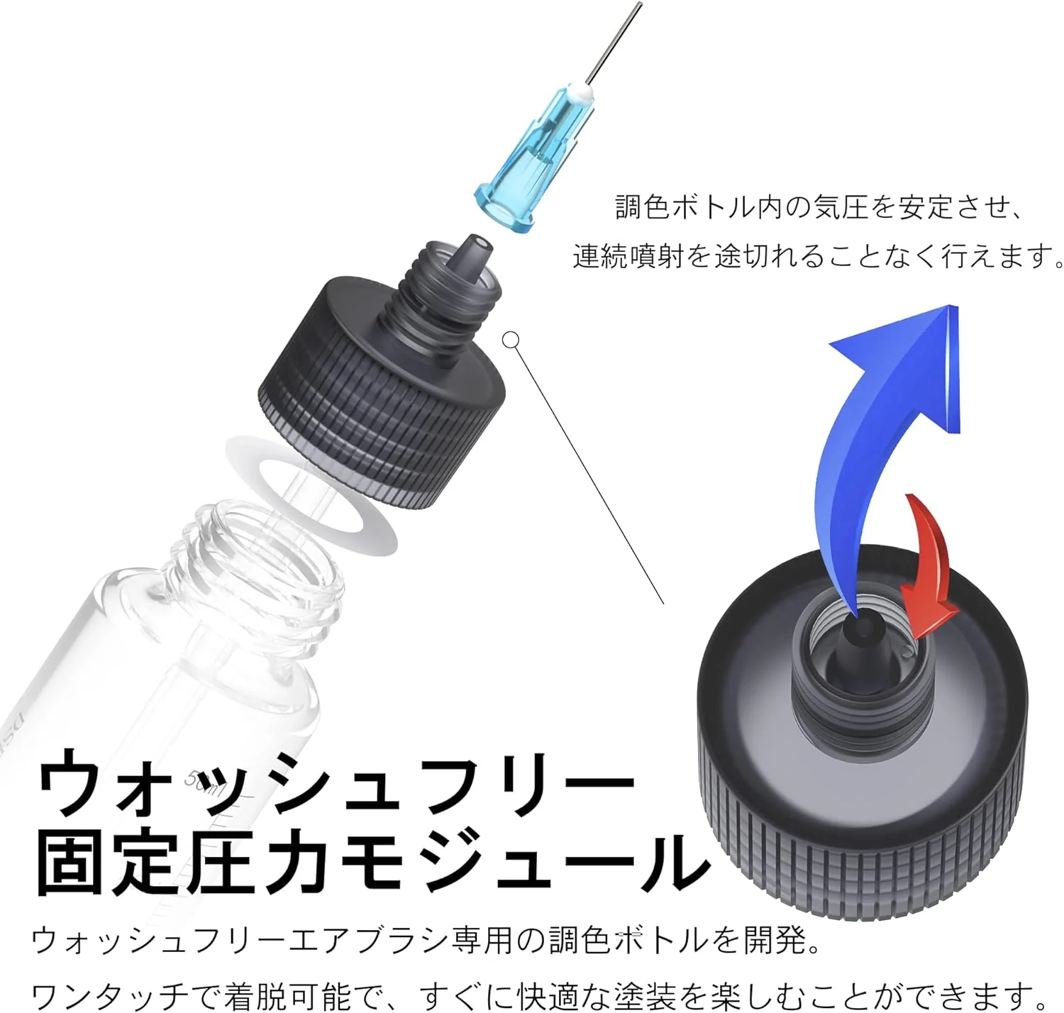 Plamokojo PT-AB-J Wash-Free Airbrush Set - Image 5
