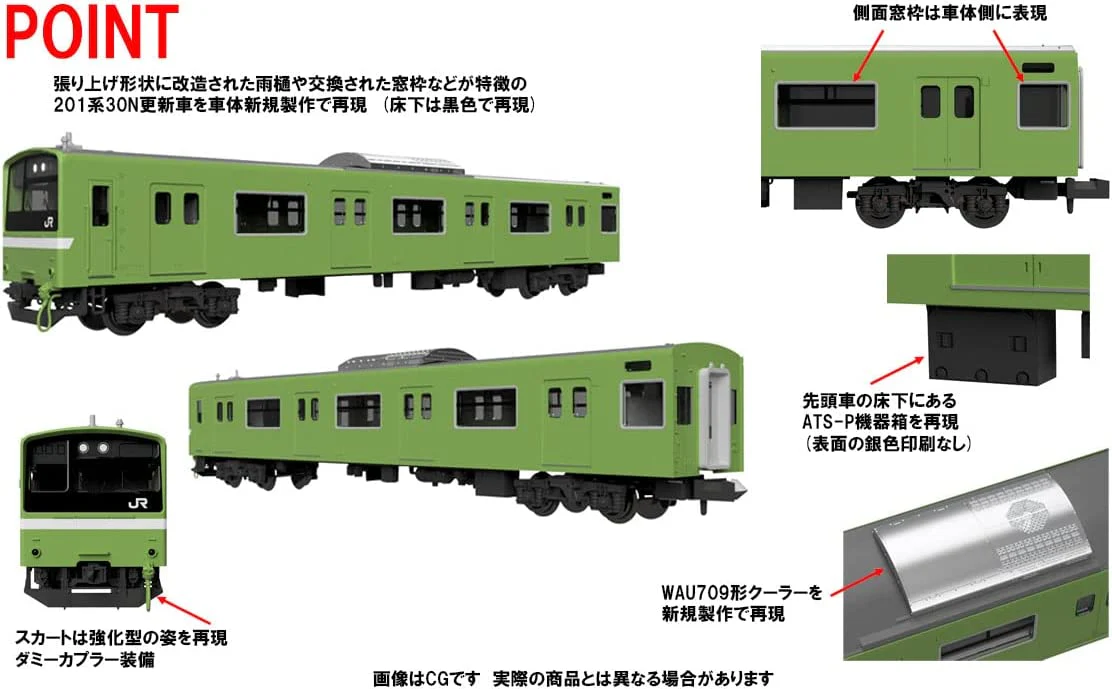 Tomix 98813 J.R. Series 201 Commuter Train (J.R. West 30 - Image 4
