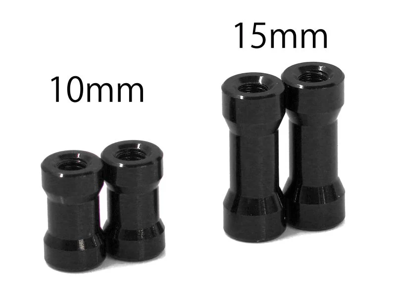 Wrap-Up Next 0837-FD Round Shape Aluminum Post 10mm (Black/2pcs)