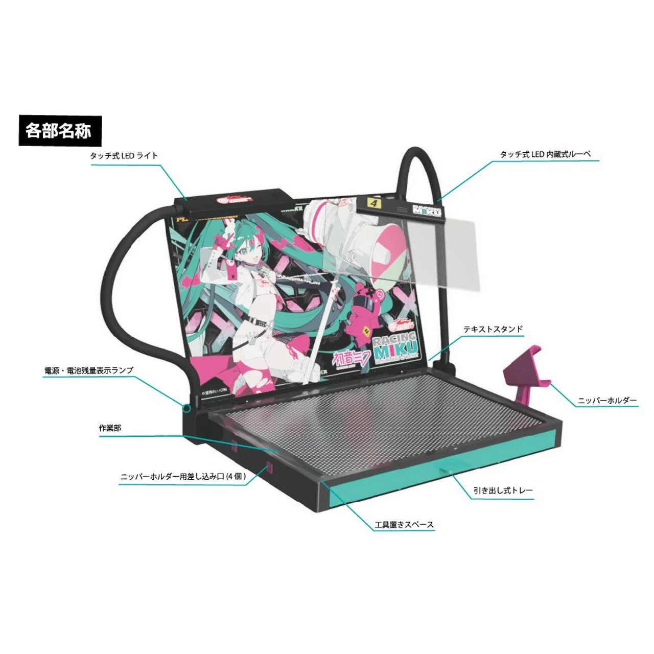Plamokojo PMKJ-RM06 Workstation Ver2.0 Pro Racing Miku 2025 Ver. - Image 5