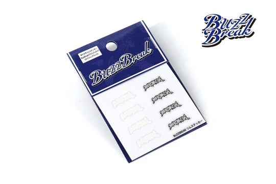 OVERDOSE BB-ST-010 Rim sticker with Cut Lettering (BuzzBreak Graffiti Type/White and Black)