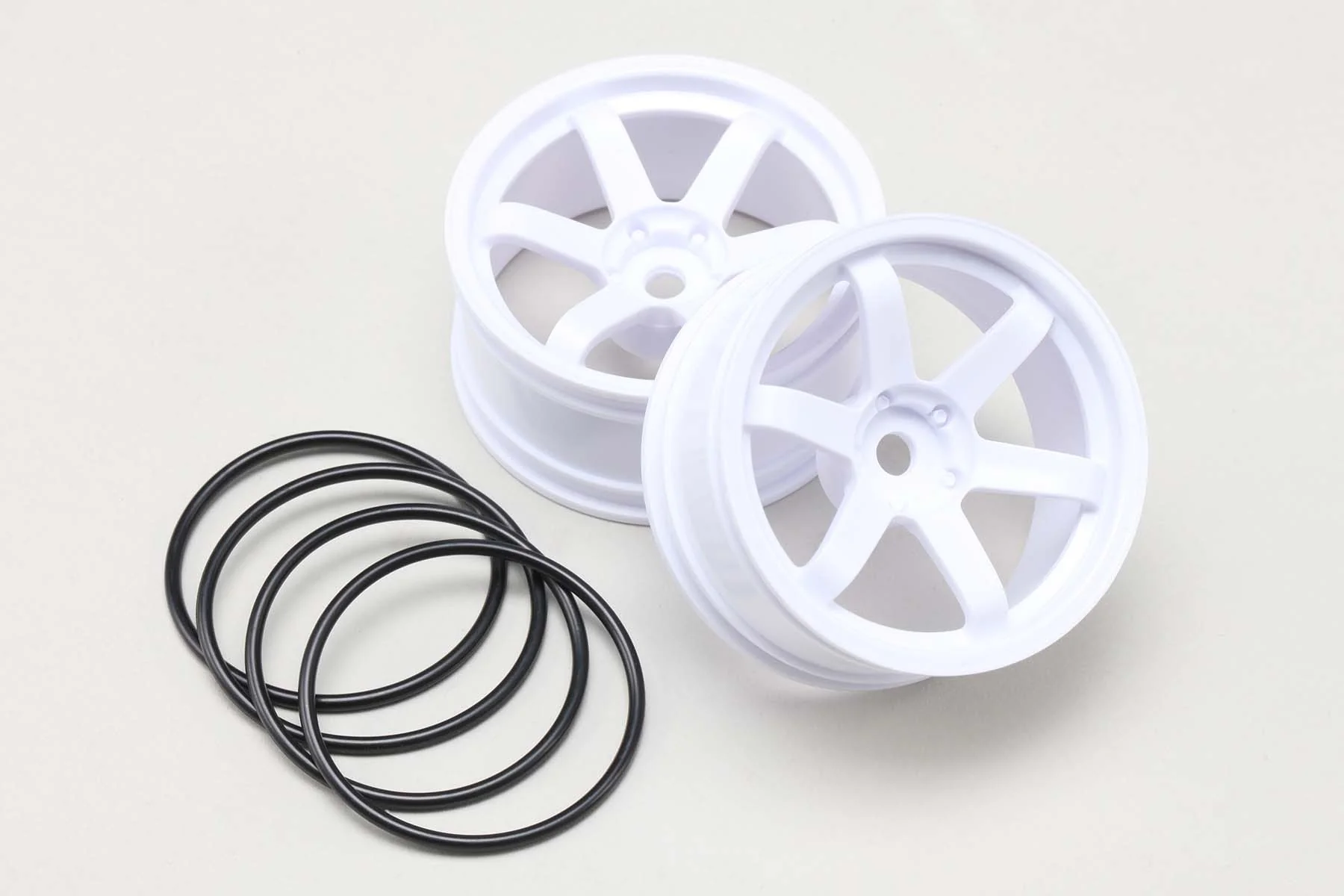 Yokomo TW-5313W7 6-Spoke Wheels Offset 7/White