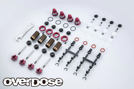 OVERDOSE OD3901 High Grade Shock Set Spec.4 RED (Adjustable, 4pcs) - Image 2