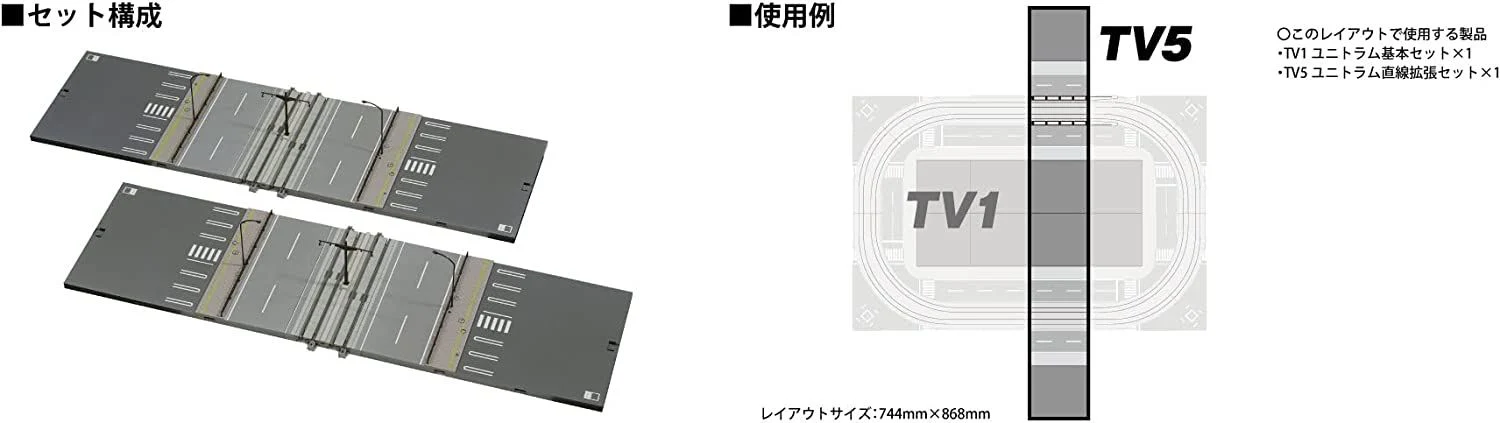 KATO 40-815 Unitram [TV5] Unitram Double-Wide Straight - Image 2