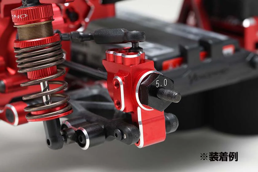 Yokomo RD-415ARR Aluminum Rear Hub Carrier for RD2.0/SD3.0 Red - Image 2