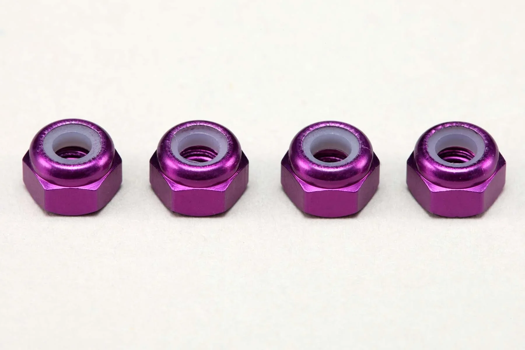 Yokomo ZC-N3APU Aluminum 3mm Nylon Lock Nuts / Purple (4pcs)