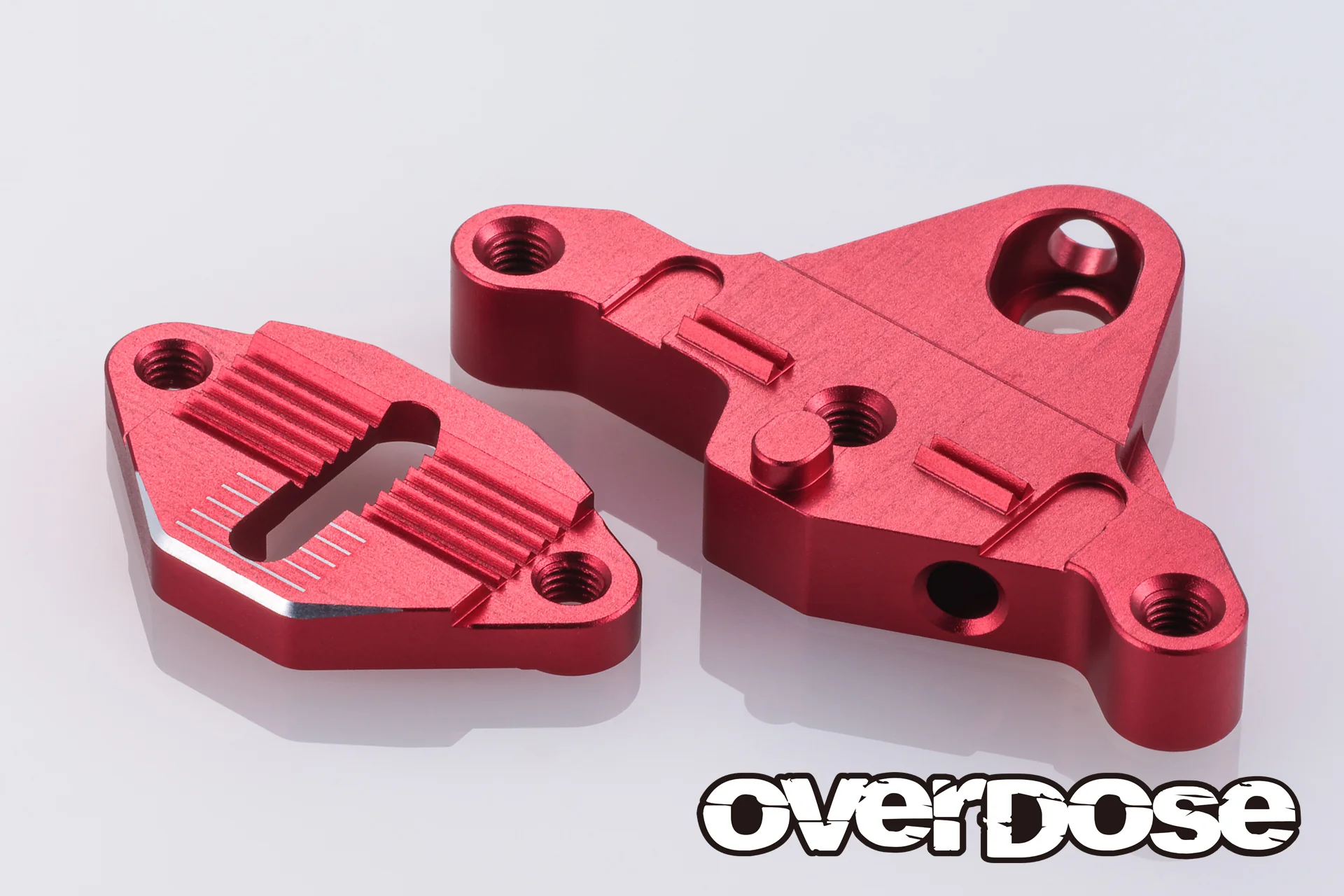 OVERDOSE OD3938 Aluminum Curved Slide Rack Steering Set Type-3 (For GALM/Red) - Image 3