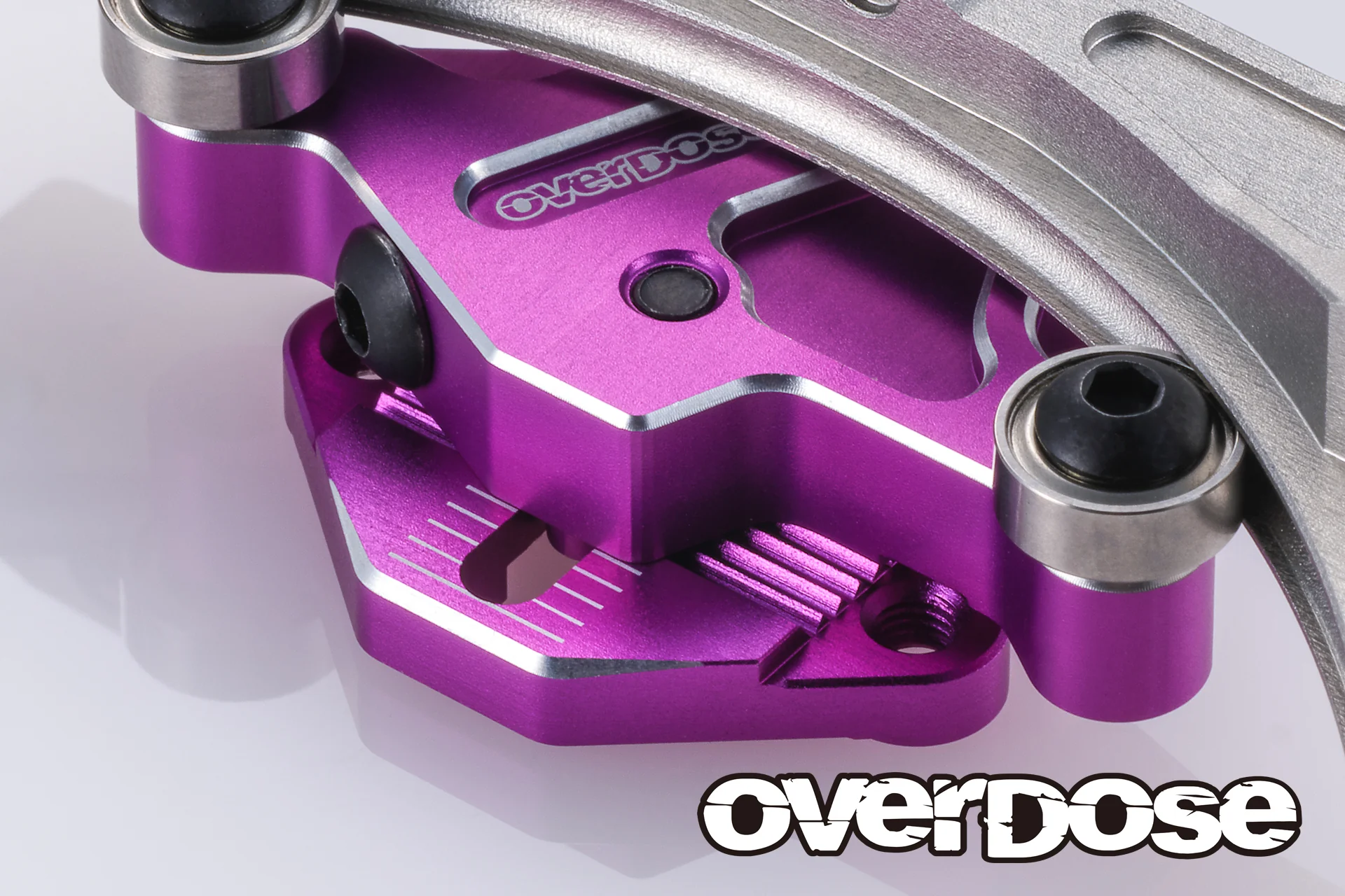 OVERDOSE OD3938 Aluminum Curved Slide Rack Steering Set Type-3 (For GALM/Red) - Image 4
