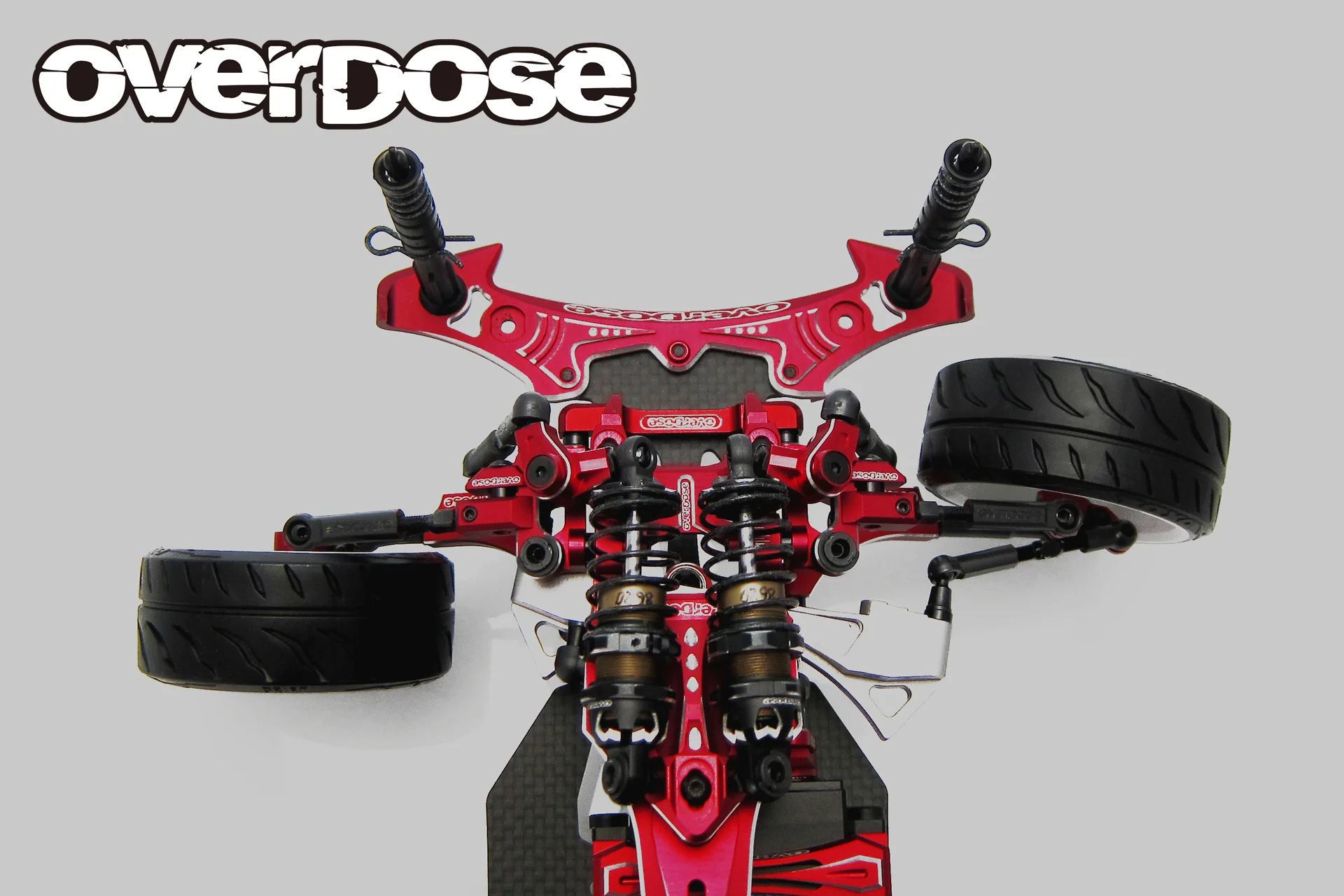 OVERDOSE OD3938 Aluminum Curved Slide Rack Steering Set Type-3 (For GALM/Red) - Image 5