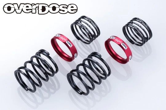 OVERDOSE OD4002 4Edge Twin Spring 1.2-2065 (Wire diameter 1.2, 6.5 coils, free length 20mm, with HSP/2pcs/Red)