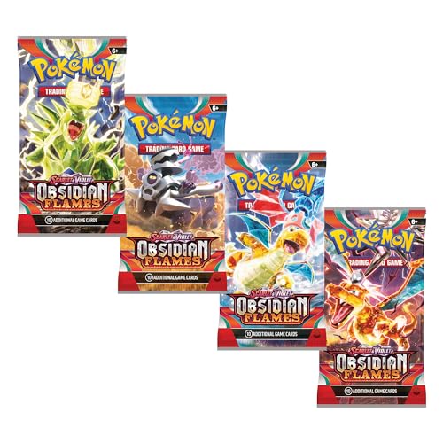 Pokemonポケモン スカーレット&バイオレット 3 黒曜石 炎 ブースターバンドル, 186-85387 - Image 2