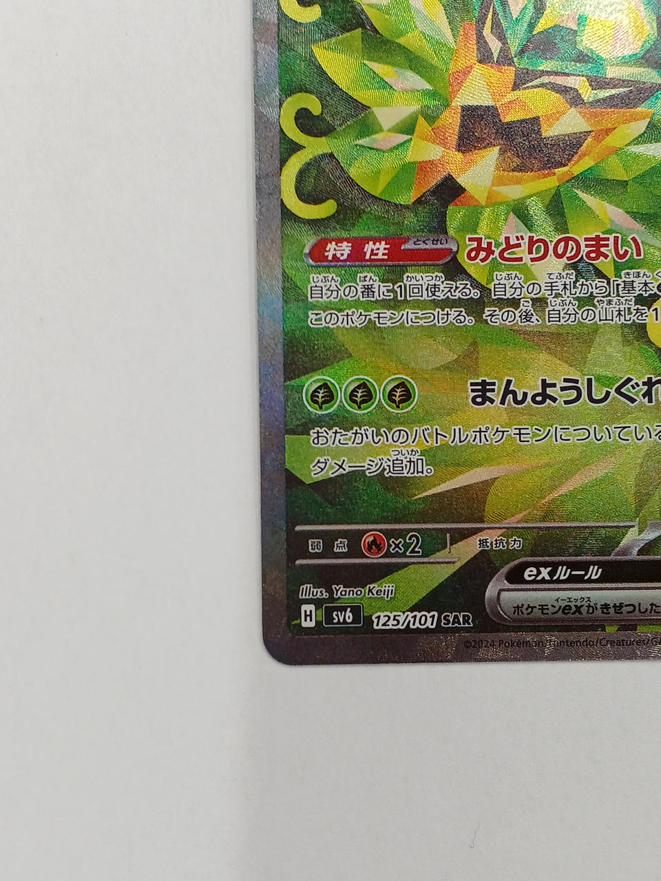 Pokémon Card Organpon Green Noodle EX SAR - Image 5