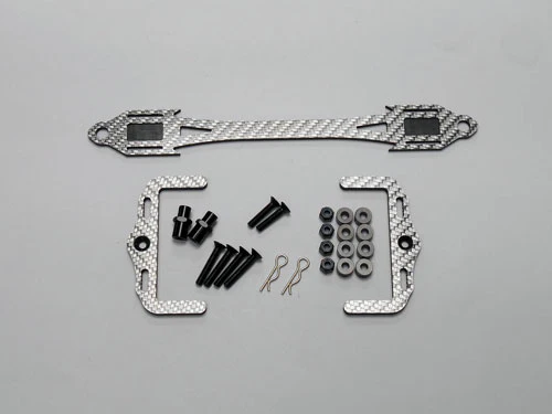 R31World R31W193 Battery Holder (L) Set Silver Carbon
