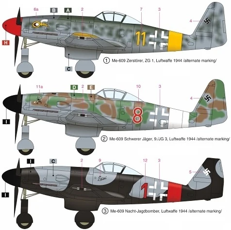RS model RSM92197 1/72 Me-609 Zerstorer heavy combat attack aircraft - Image 4