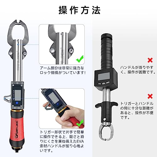 SANLIKE 23年新型 フィッシュグリップ フィッシンググリッパー 海釣り 大型魚に適応 レッド - Image 6