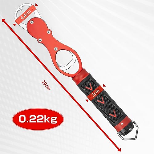 SINTYAN フィッシュグリップ 魚掴み器 計量機能付き 最大荷重30kg 360度水平回転式握り 滑り止め 落下防止 高耐久 防錆 - Image 7