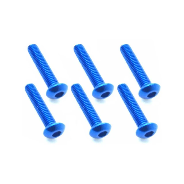 Square NAX-315BY 3x15 Hex Button Screws (Dark Blue/6 pieces)
