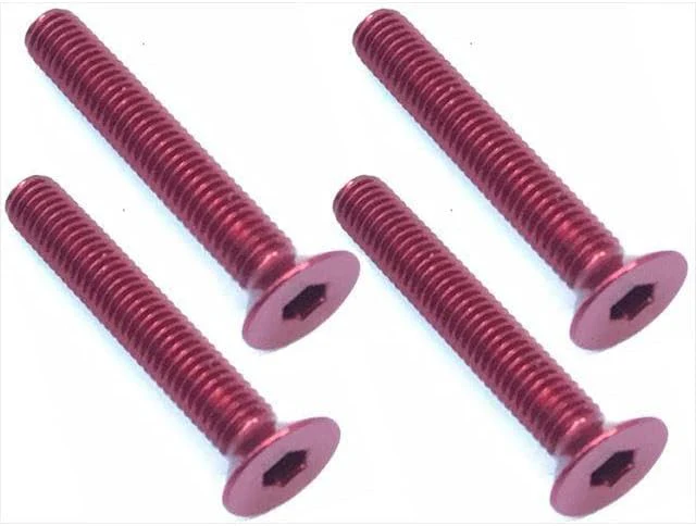 Square SAX-320R 3x20 Hex Countersunk Screw (Red/6pcs)