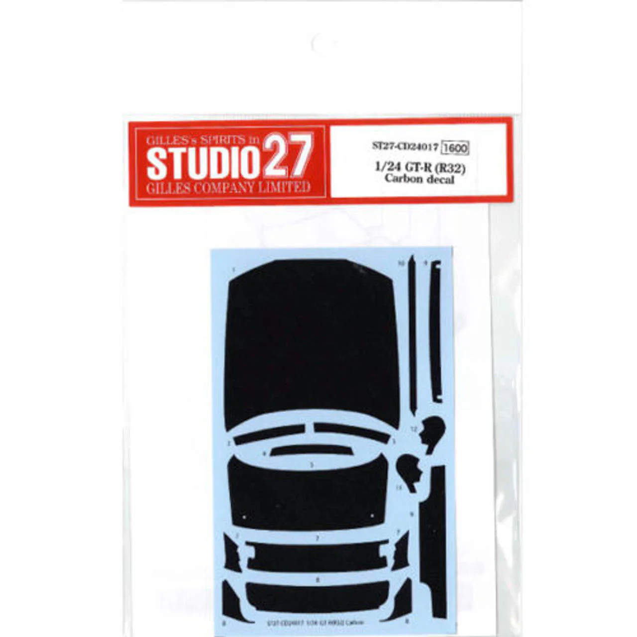 Studio27 CD24017 1/24 GT-R (R32) Carbon Decal - Image 3