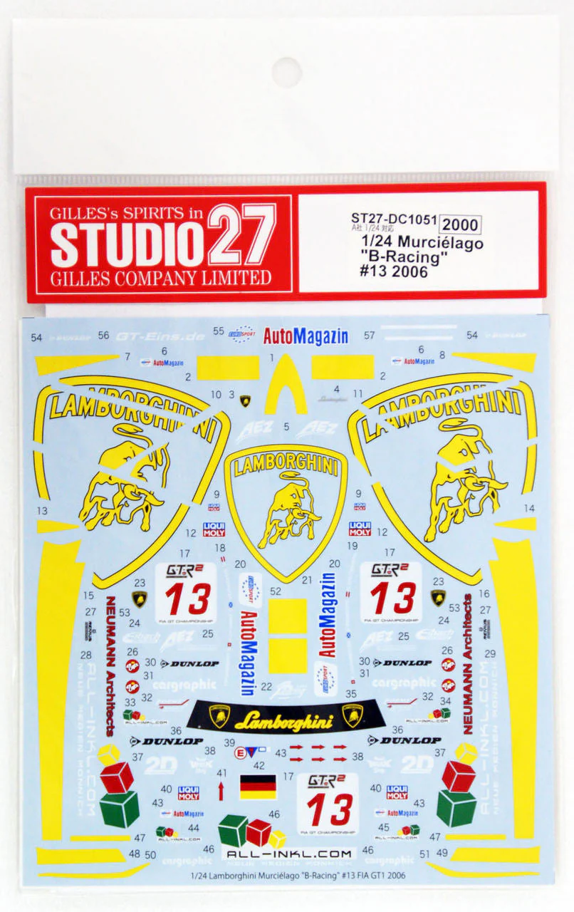 Studio27 DC1051 1/24 Lamborghini Murcielago #13 B-Racing - Image 3