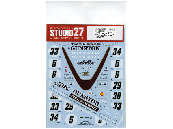 Studio27 DC1075 1/20 Lotus 72E Team Gunston - Image 3