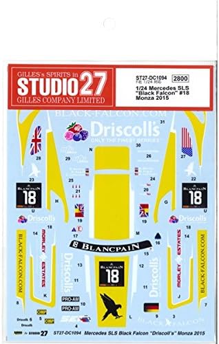 Studio27 DC1094 1/24 Mercedes SLS Black Falcon #18 - Image 3