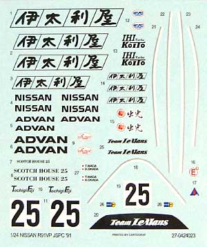 Studio27 DC227C 1/24 NISSAN R91VP Italia 1991 (Decal) - Image 3