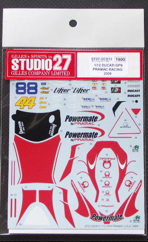 Studio27 DC813 1/12 DUCATI GP9 PRAMAC RACING 2009 DECAL