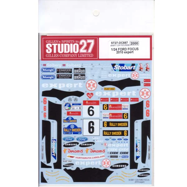 Studio27 DC887 1/24 FORD FOCUS expert 2010 Decal - Image 3