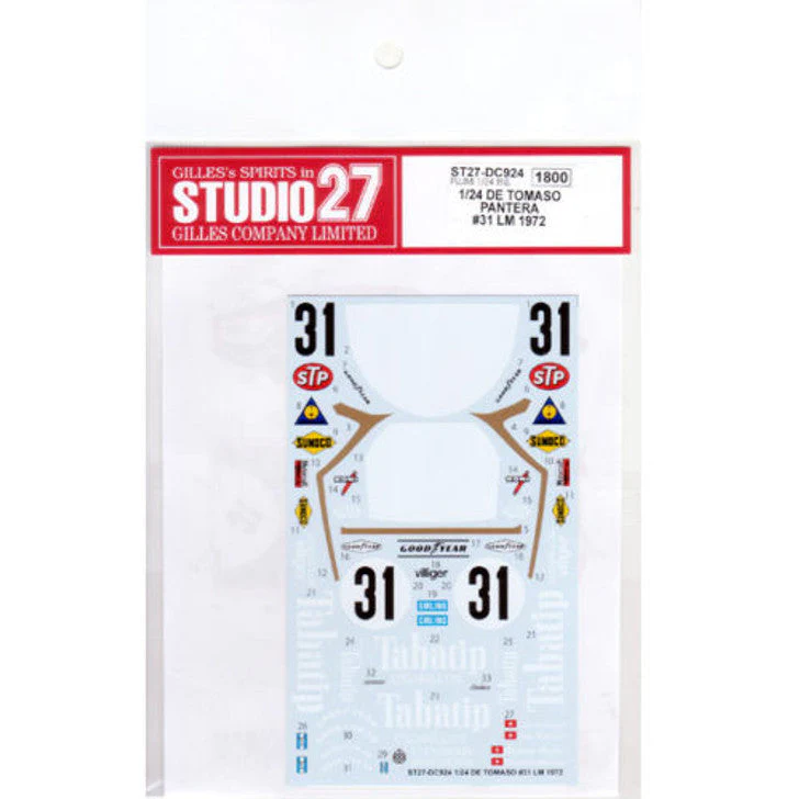 Studio27 DC924 1/24 DE TOMASO #31 LM 1972 Decal - Image 3