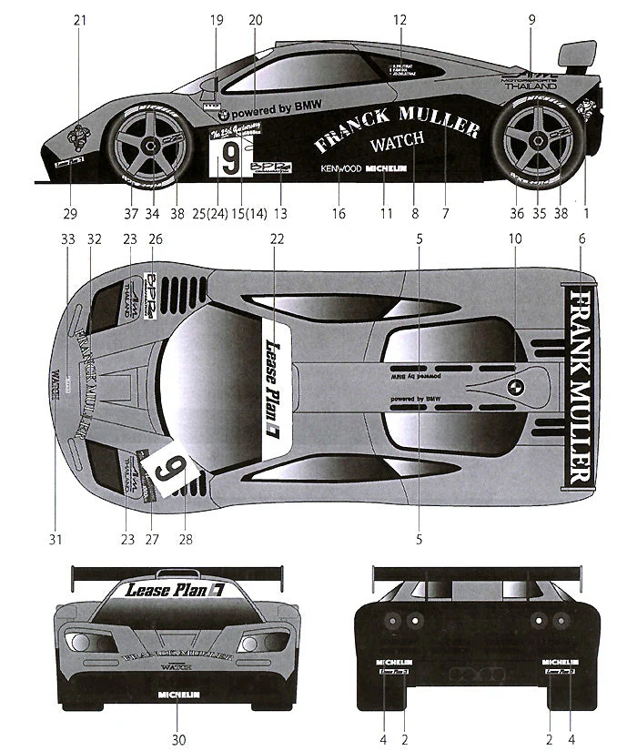 Tabu Design 24047 1/24 McLaren F1-GTR "FRANK MULLER" - Image 4