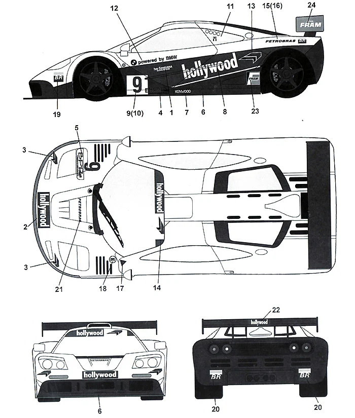 Tabu Design 24049 1/24 McLaren F1-GTR "Hollywood" - Image 2