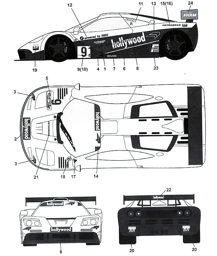 Tabu Design 24049 1/24 McLaren F1-GTR "Hollywood" - Image 4