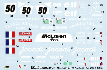 Tabu Design 24053 1/24 McLaren F1-GTR "Jacadi"